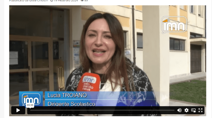 SETTIMANA DELLO STUDENTE – INFO MEDIA NEWS – intervista alla DS Lucia TROIANO