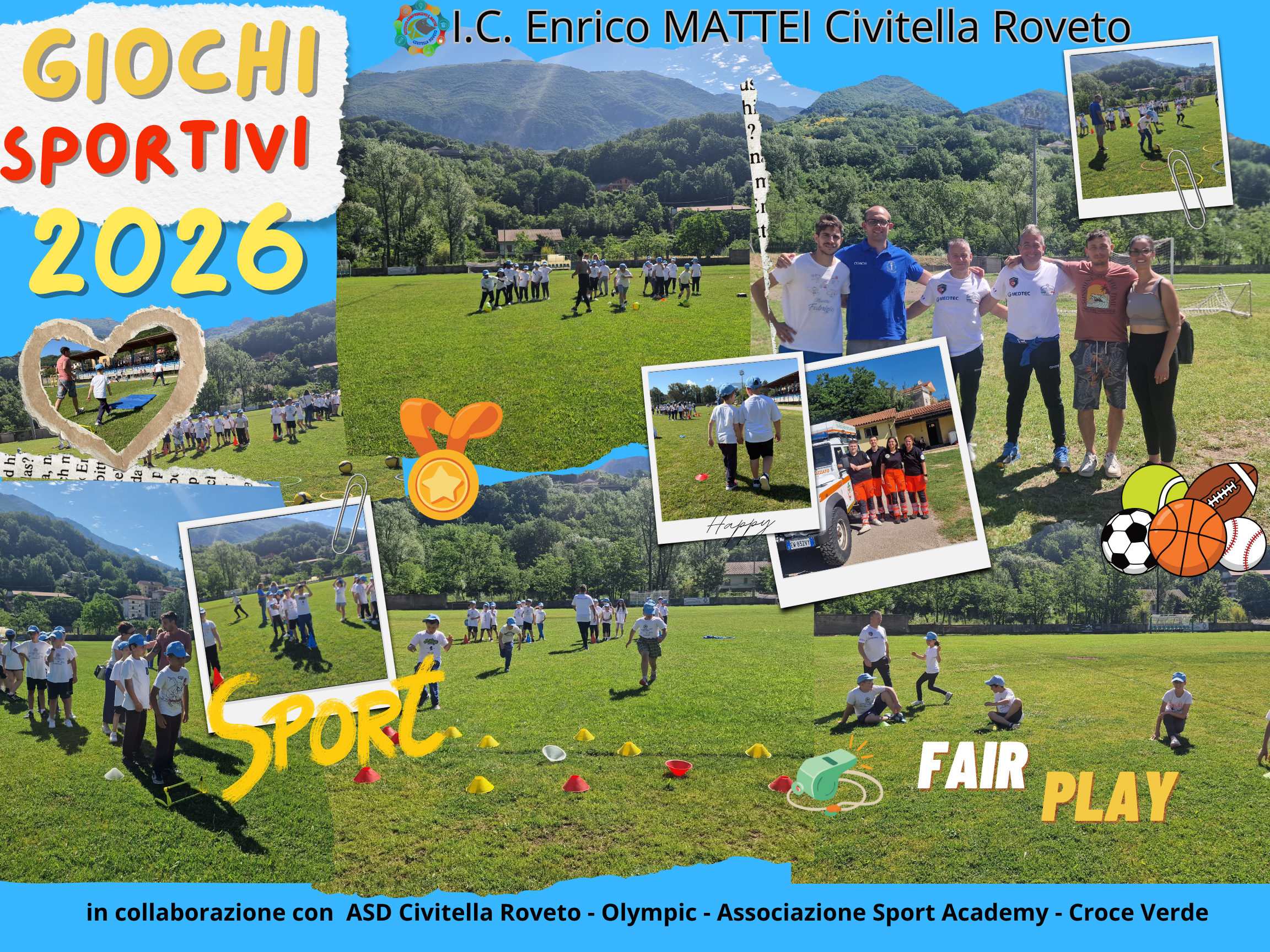 “Piccoli atleti, grandi emozioni: al Campo Comunale i Giochi Sportivi della Scuola Primaria dell’IC Enrico Mattei”.