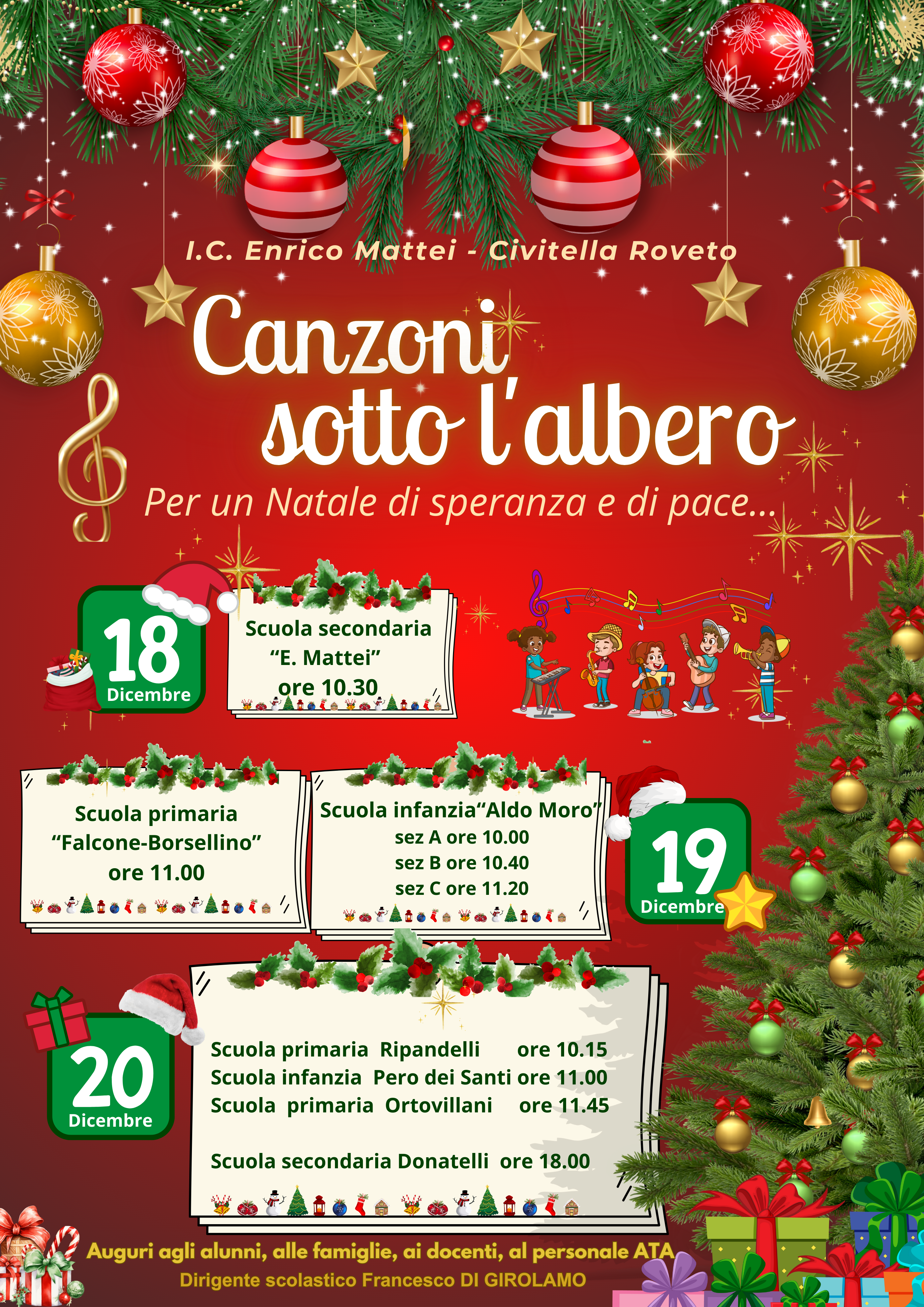 Il Progetto “Canzoni sotto l’albero” dell’IC Mattei di Civitella Roveto: Un Natale all’insegna della Musica e della Solidarietà
