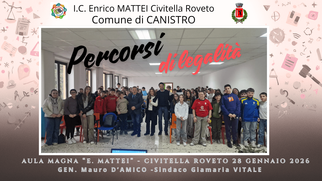 L’IC Mattei e il Comune di Canistro insieme per il progetto “Percorsi di legalità”